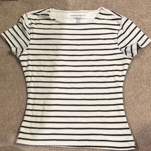 Women's Navy Striped Tee